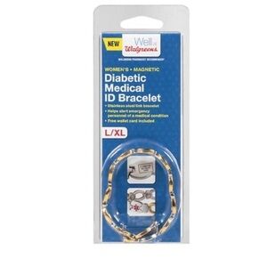 Woman’s Diabetic Medical ID Bracelet - Stainless Steel & Gold Color